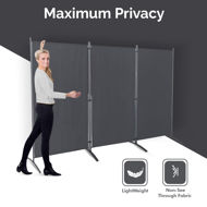 Picture of 3 Panel Room Divider - Grey
