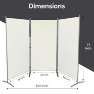 Picture of 3 Panel Room Divider - Cream