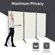 Picture of 3 Panel Room Divider - Cream
